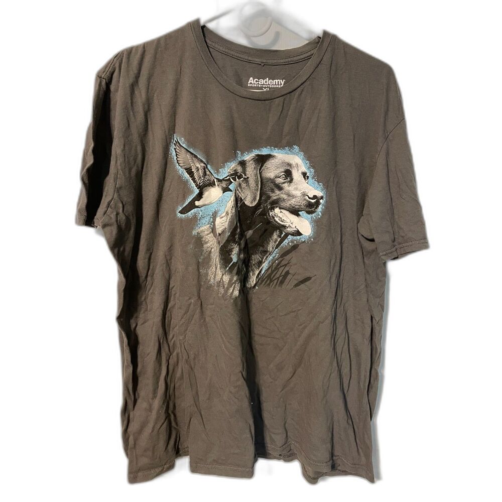 Men's Academy Sports & Outdoors Gray Hunting Dog Duck Shirt XL